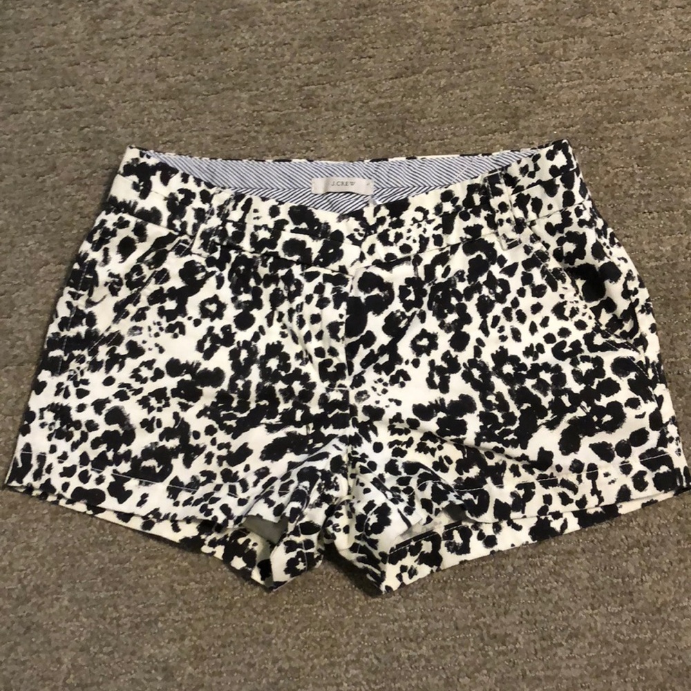 J.Crew snow leopard print shorts